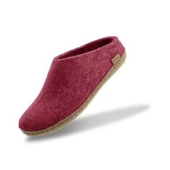 Slip-on with leather sole - Cranberry