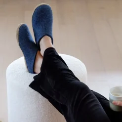 Slip-on with leather sole - Denim