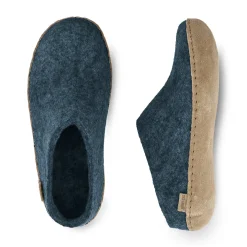Slip-on with leather sole - Denim
