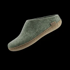 Slip-on with leather sole - Moss
