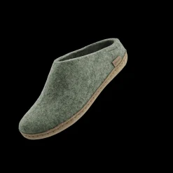 Slip-on with leather sole - Moss
