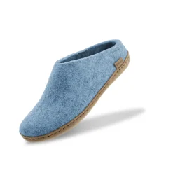 Slip-on with leather sole - Sky