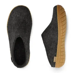 Slip-on with natural rubber sole - honey - Charcoal