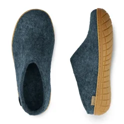 Slip-on with natural rubber sole - honey - Denim