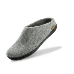 Slip-on with natural rubber sole - black - Grey