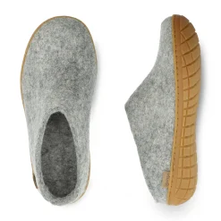 Slip-on with natural rubber sole - honey - Grey