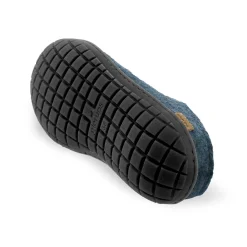 Slip-on with natural rubber sole - black - Denim