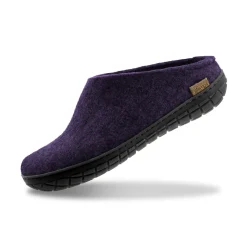 Slip-on with natural rubber sole - black - Purple