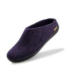 Slip-on with natural rubber sole - black - Purple
