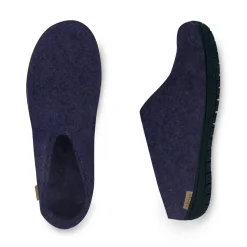 Slip-on with natural rubber sole - black - Purple